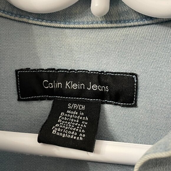 CALVIN KLEIN JEANS Denim Button Up Jacket- Size Small - Picture 2 of 5